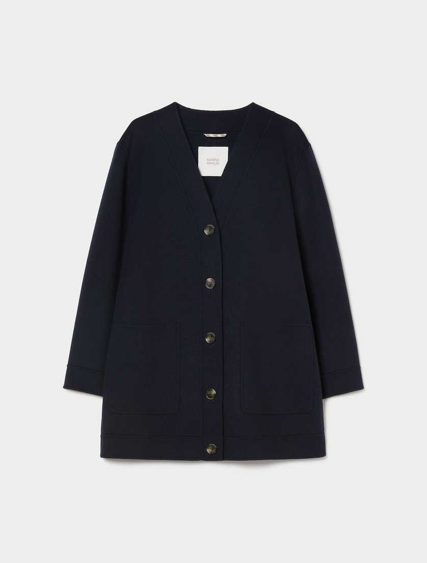 Double-faced wool and cashmere coat - MIDNIGHTBLUE - Marina Rinaldi