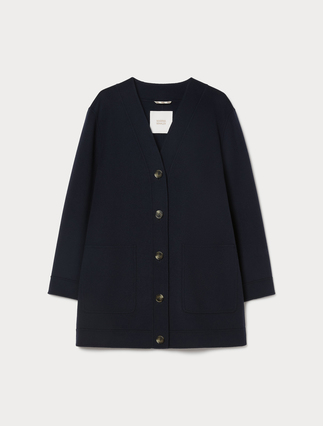 Double-faced wool and cashmere coat - MIDNIGHTBLUE - Marina Rinaldi - 1