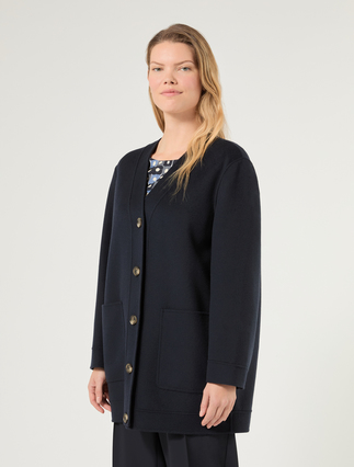 Double-faced wool and cashmere coat - MIDNIGHTBLUE - Marina Rinaldi - 3