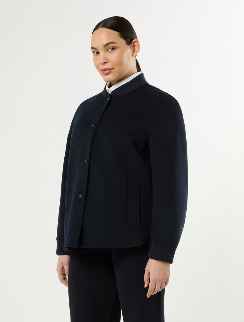 Double-faced wool-blend jacket - ULTRAMARINE - Marina Rinaldi - 3