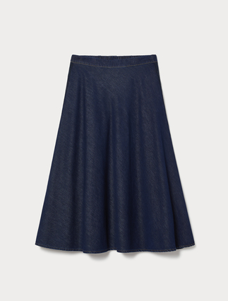 Embroidered denim skirt - Marina Rinaldi