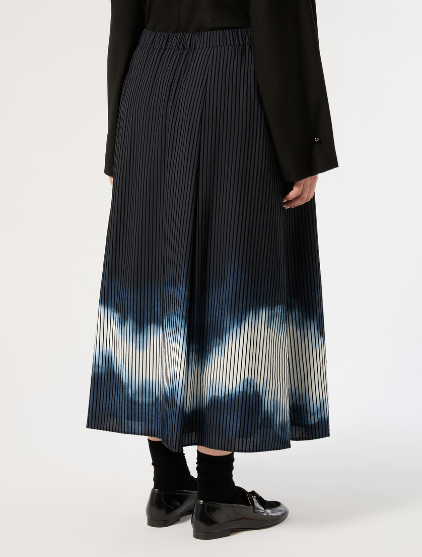 Poplin skirt - BLUE/BLACK - Marina Rinaldi - 4