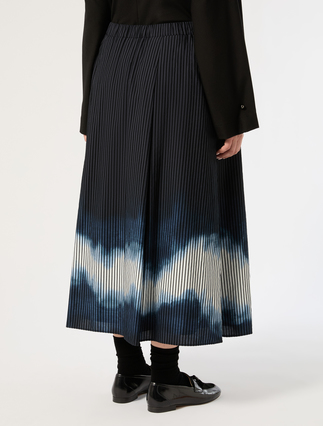 Poplin skirt - BLUE/BLACK - Marina Rinaldi - 4
