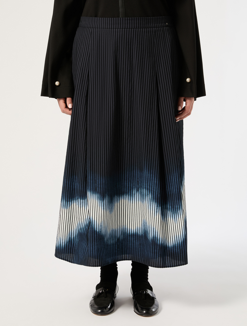 Poplin skirt - BLUE/BLACK - Marina Rinaldi - 3