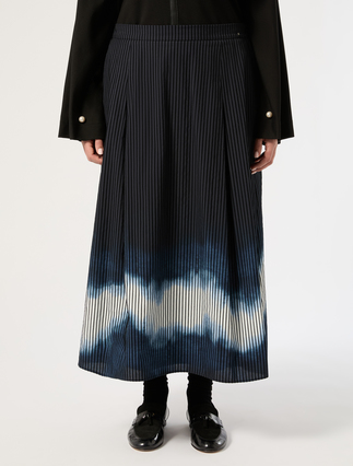 Poplin skirt - BLUE/BLACK