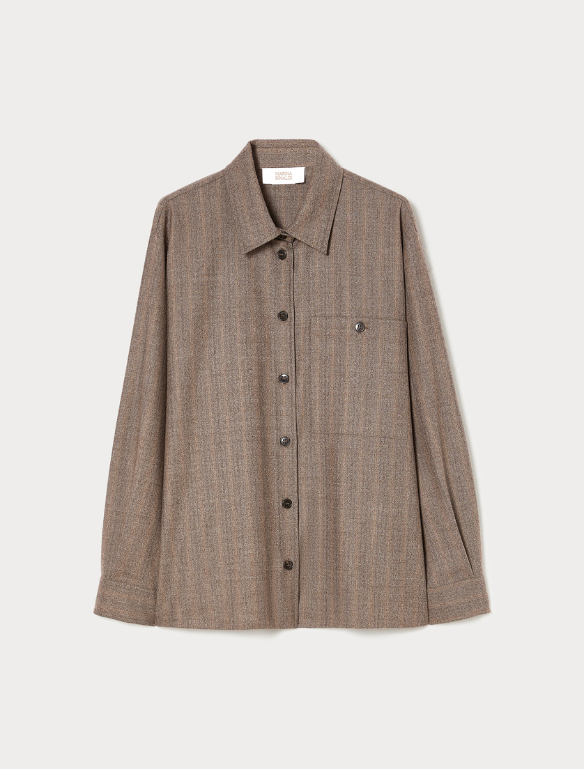 Stretch flannel shirt - MUD - Marina Rinaldi