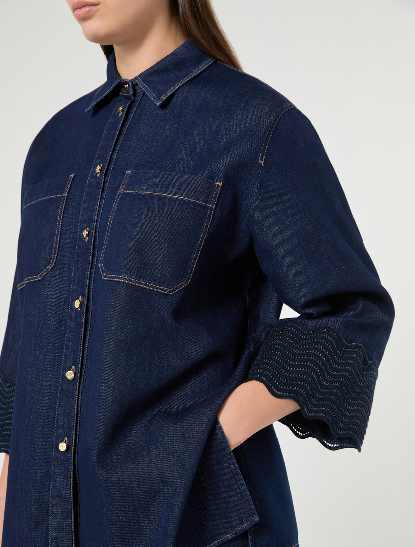 Denim shirt - MIDNIGHTBLUE - Marina Rinaldi - 5