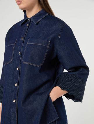 Denim shirt - MIDNIGHTBLUE - Marina Rinaldi - 5