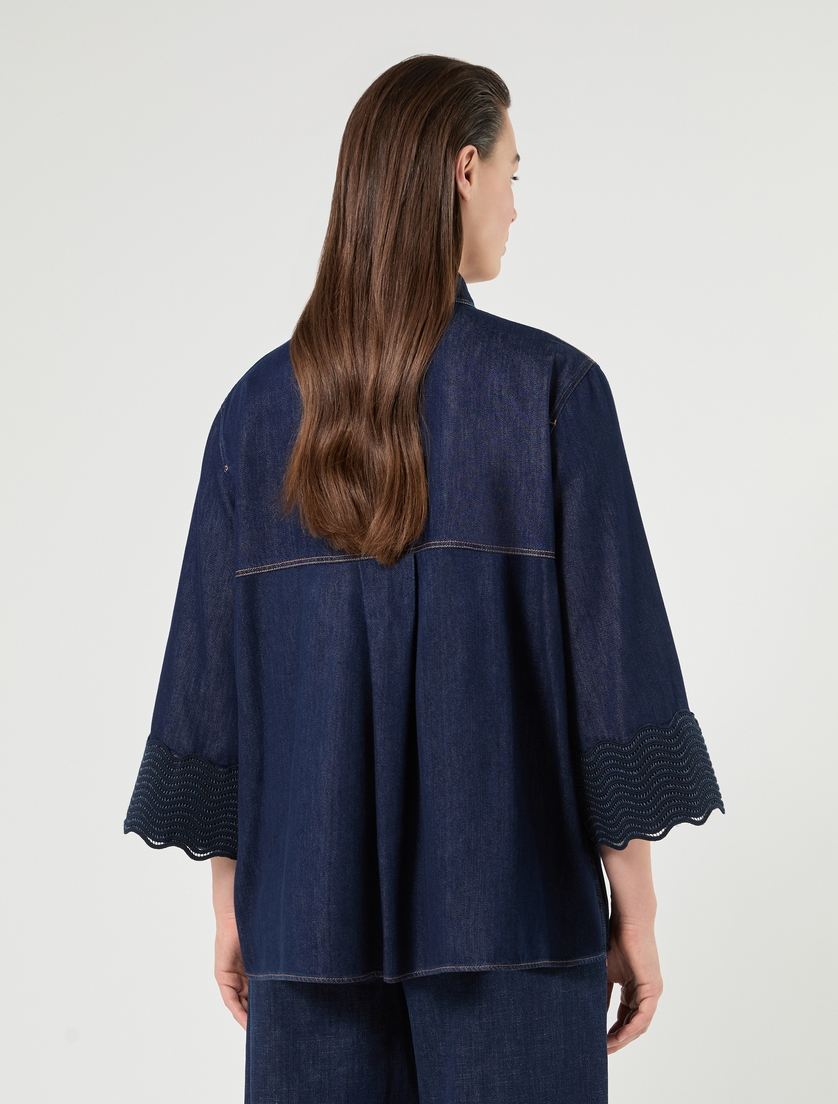 Denim shirt - MIDNIGHTBLUE - Marina Rinaldi - 4