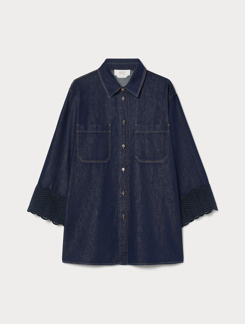 Denim shirt - MIDNIGHTBLUE - Marina Rinaldi