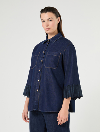 Denim shirt - MIDNIGHTBLUE - Marina Rinaldi - 3