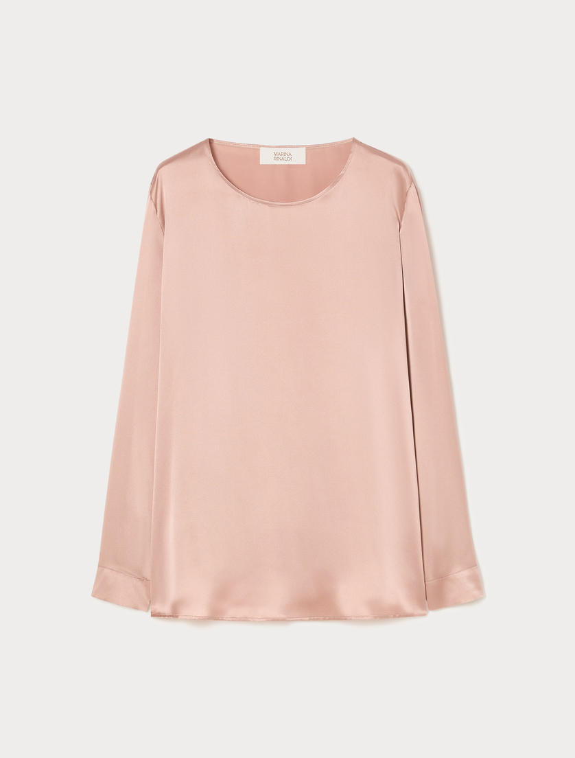 Silk satin blouse - ANTIQUE ROSE - Marina Rinaldi
