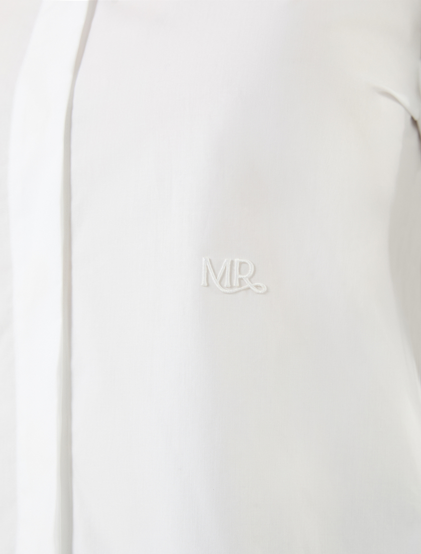 Cotton poplin shirt - OPTICAL WHITE - Marina Rinaldi - 5