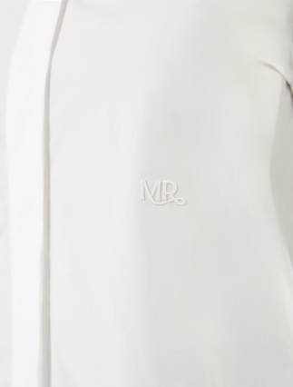 Cotton poplin shirt - OPTICAL WHITE - Marina Rinaldi - 5