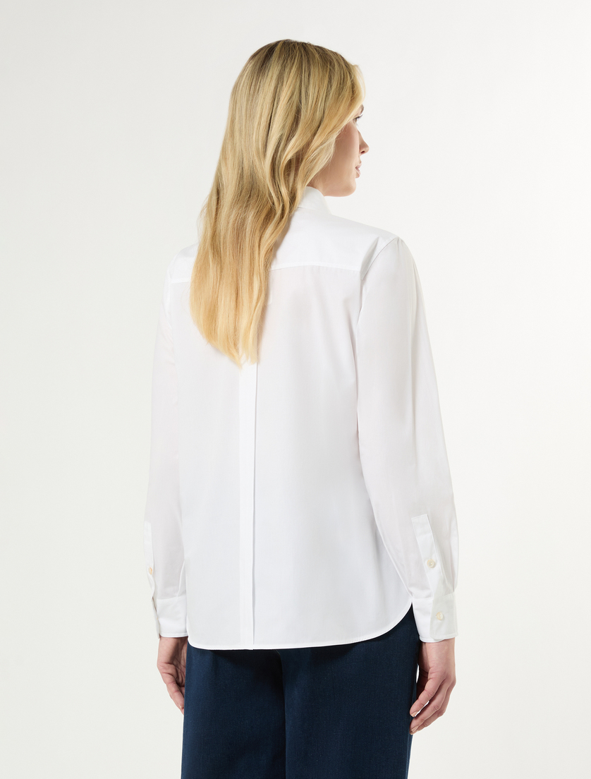 Cotton poplin shirt - OPTICAL WHITE - Marina Rinaldi - 4