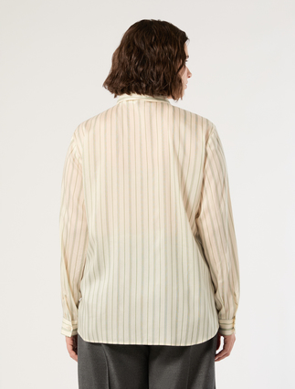 Yarn-dyed poplin shirt - IVORY - Marina Rinaldi - 4