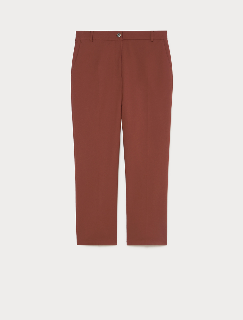 Cotton and nylon trousers - BORDEAUX - Marina Rinaldi