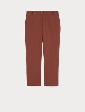 Cotton and nylon trousers - BORDEAUX - Marina Rinaldi - 1