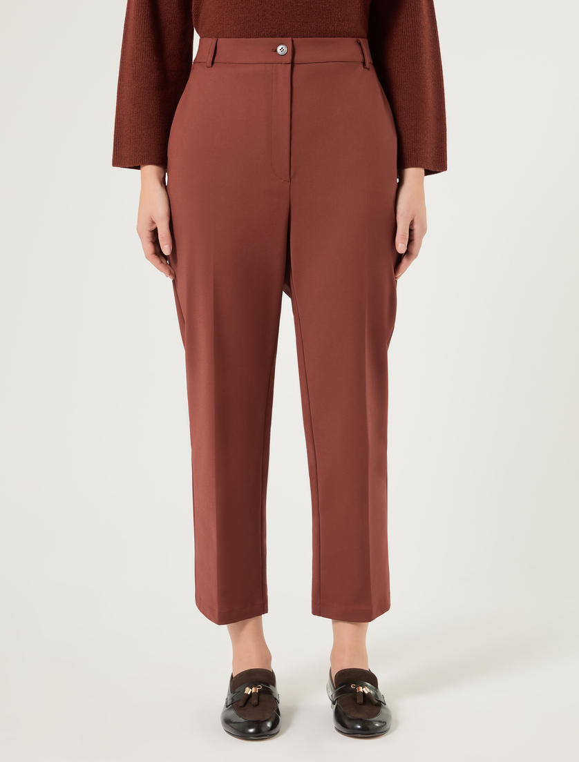 Cotton and nylon trousers - BORDEAUX - Marina Rinaldi - 3
