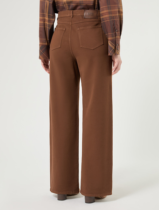 Stretch bull denim trousers - BISCUIT - Marina Rinaldi - 4