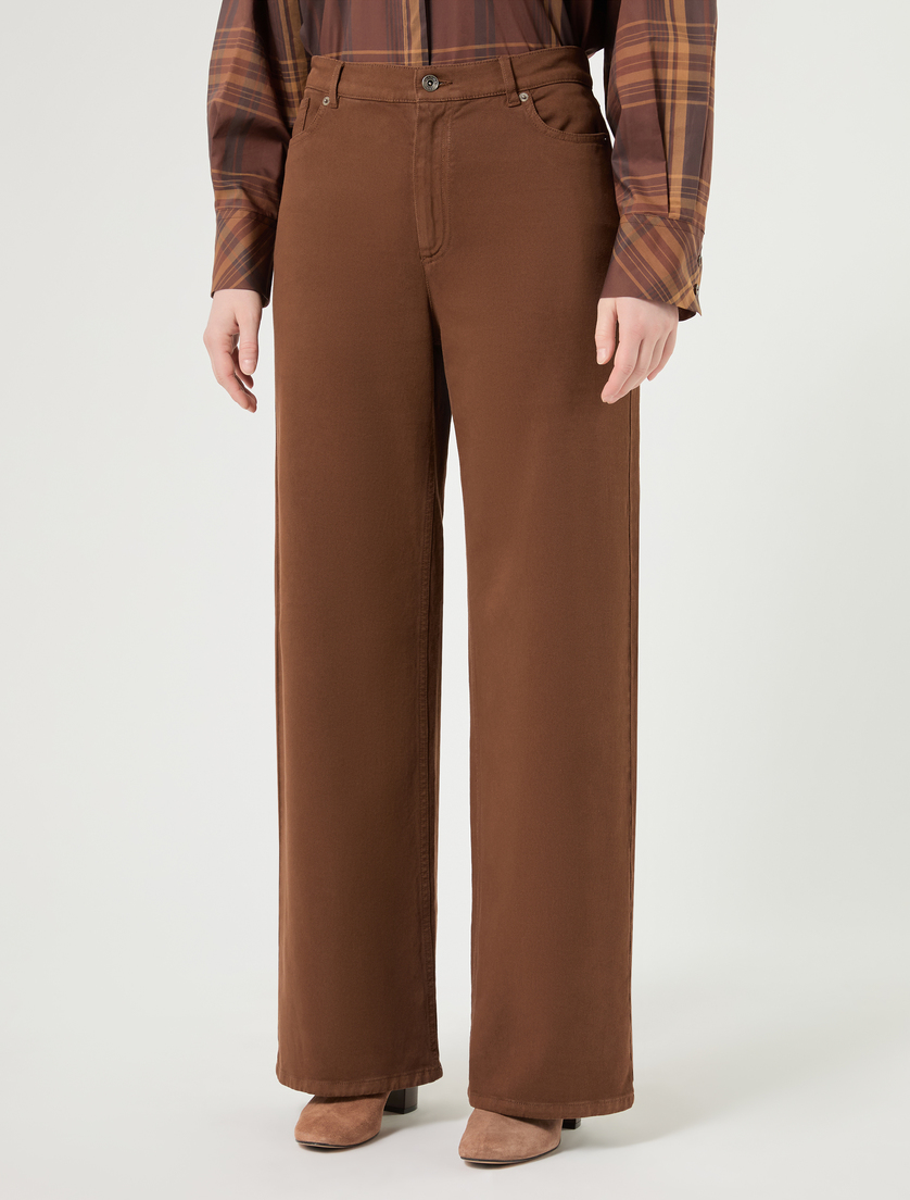Stretch bull denim trousers - BISCUIT - Marina Rinaldi - 3