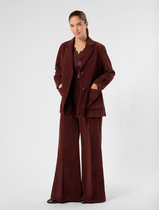Velvet palazzo trousers - Marina Rinaldi