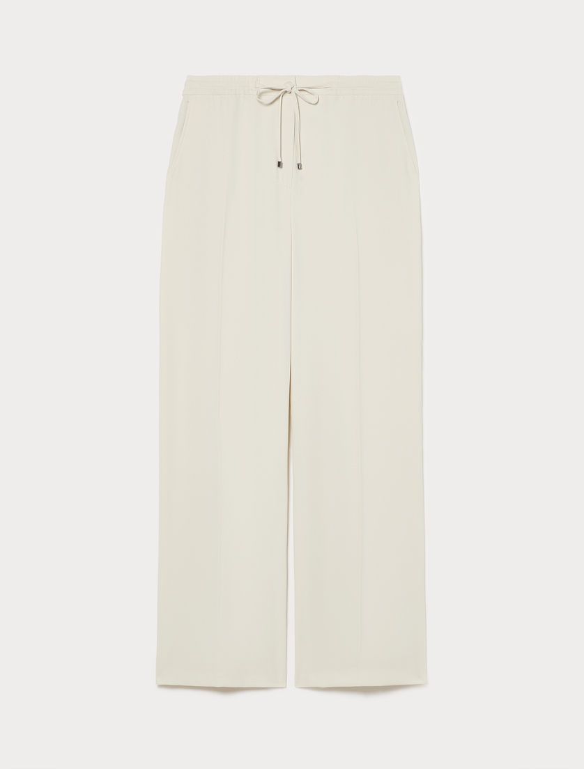 Wide-fit twill trousers - SAND - Marina Rinaldi