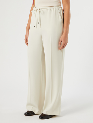 Wide-fit twill trousers - SAND