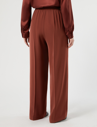 Wide-fit twill trousers - BORDEAUX - Marina Rinaldi - 4