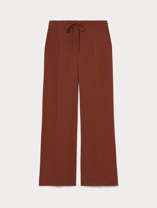 Wide-fit twill trousers - BORDEAUX - Marina Rinaldi - 1