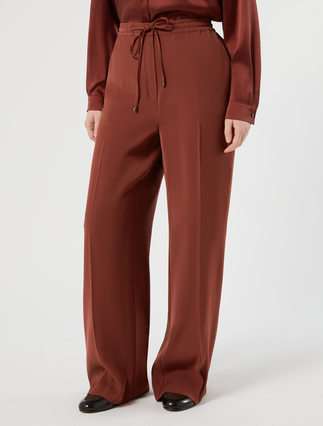 Wide-fit twill trousers - BORDEAUX - Marina Rinaldi - 3