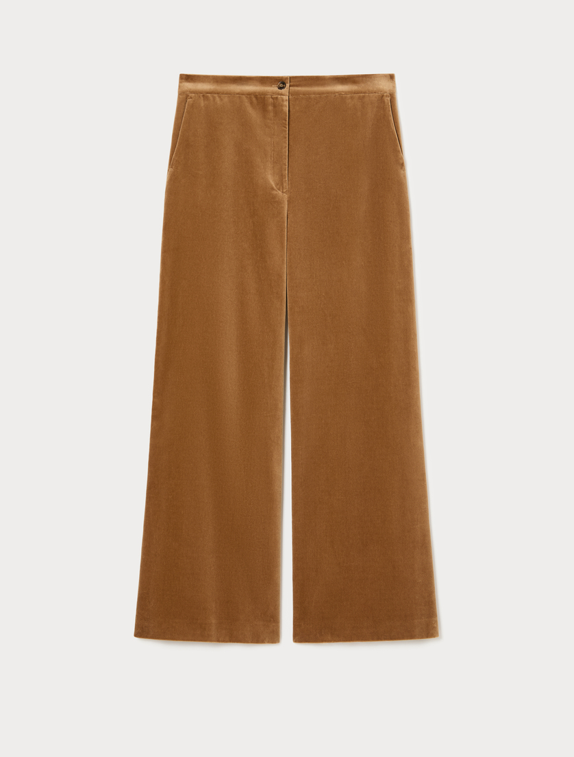 Pantaloni ampi in velluto - CAMMELLO - Marina Rinaldi