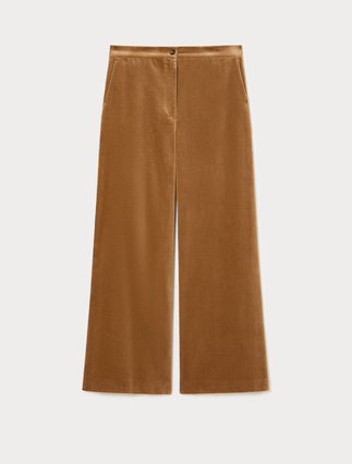 Pantaloni ampi in velluto - CAMMELLO - Marina Rinaldi - 1