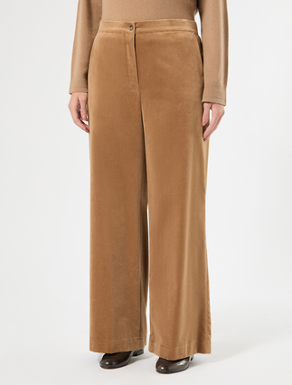 Pantaloni ampi in velluto - CAMMELLO