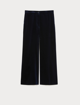 Wide velvet trousers - Marina Rinaldi