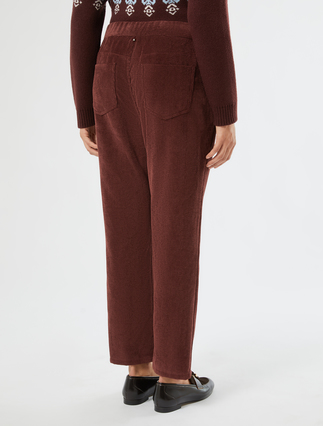 Hose aus Samt - BRAUN BORDEAUX - Marina Rinaldi - 4