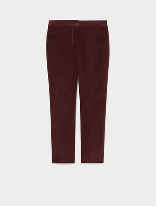 Hose aus Samt - BRAUN BORDEAUX - Marina Rinaldi - 1