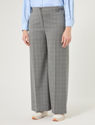 Pure wool twill trousers - MEDIUM GREY