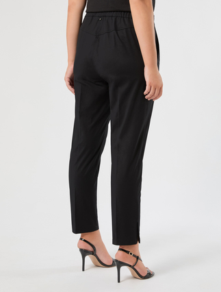 Slim gabardine trousers - BLACK - Marina Rinaldi - 4