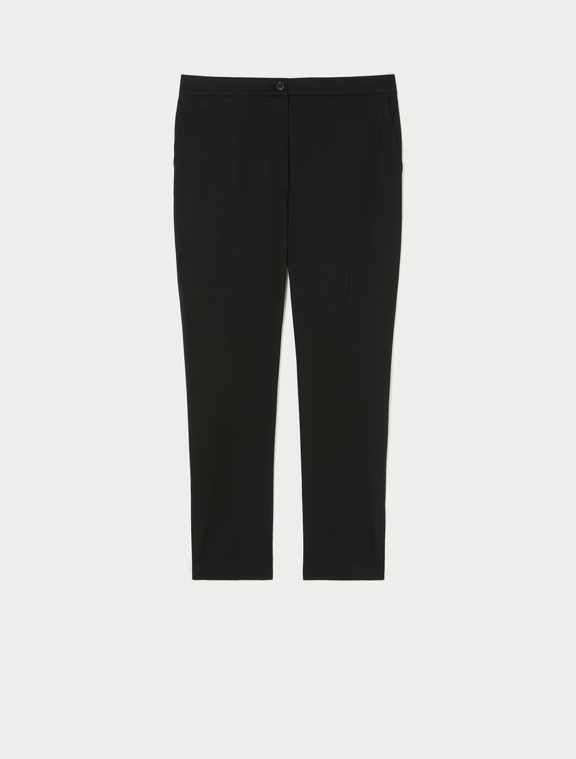 Slim gabardine trousers - BLACK - Marina Rinaldi