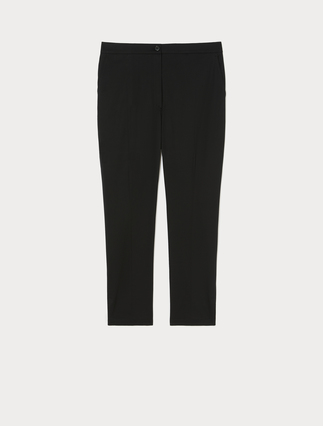 Slim gabardine trousers - BLACK - Marina Rinaldi - 1