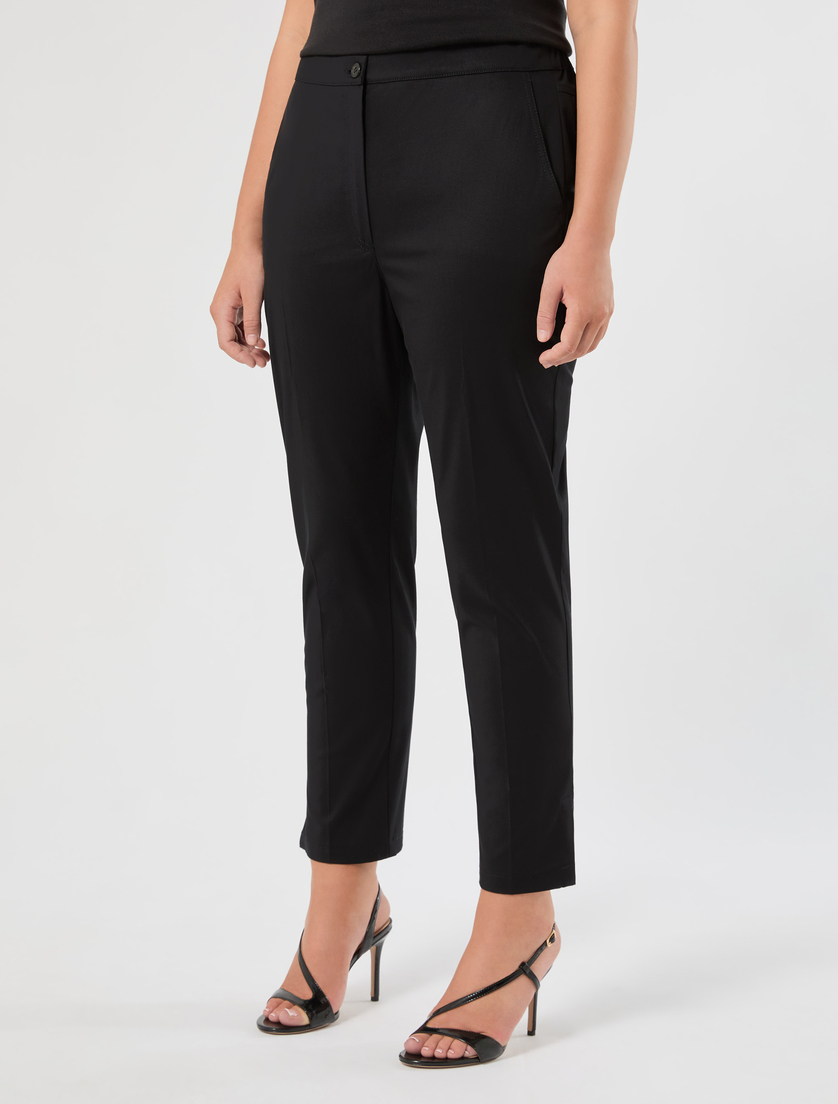 Slim gabardine trousers - BLACK - Marina Rinaldi - 3