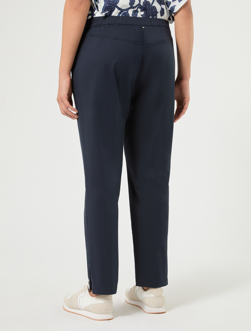 Slim gabardine trousers - NAVY - Marina Rinaldi - 4
