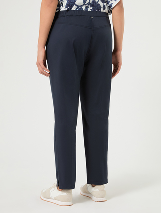 Slim gabardine trousers - NAVY - Marina Rinaldi - 4
