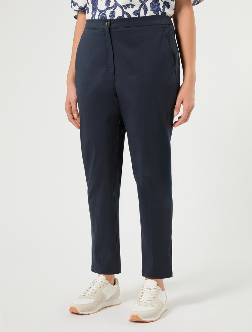 Slim gabardine trousers - NAVY - Marina Rinaldi - 3