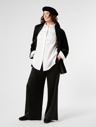 Wide satin trousers - BLACK - Marina Rinaldi - 2