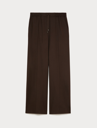 Pantalon wide leg en sergé stretch - Marina Rinaldi