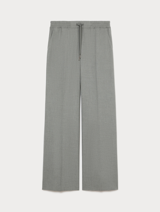Stretch twill wide-leg trousers - Marina Rinaldi