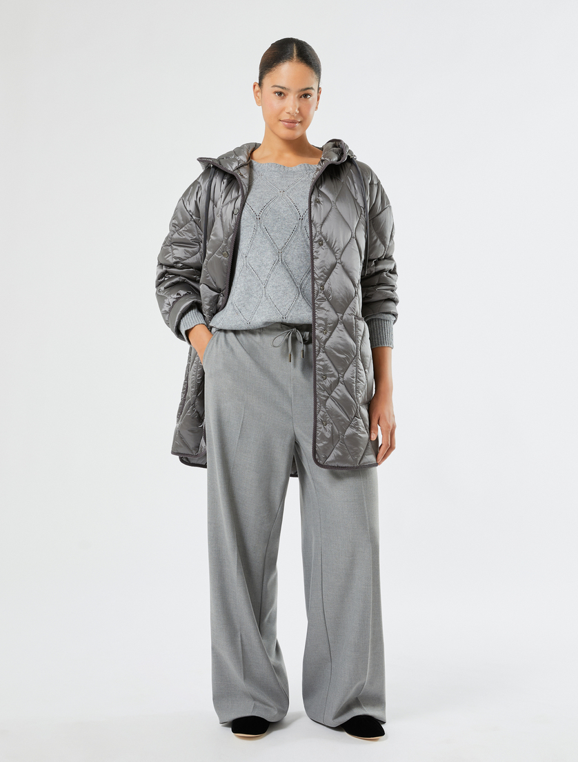 Stretch twill wide-leg trousers - Marina Rinaldi