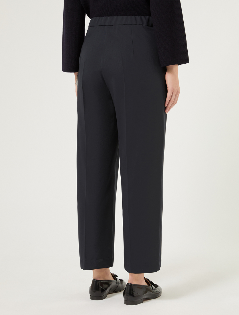 Wool gabardine trousers - MIDNIGHTBLUE - Marina Rinaldi - 4